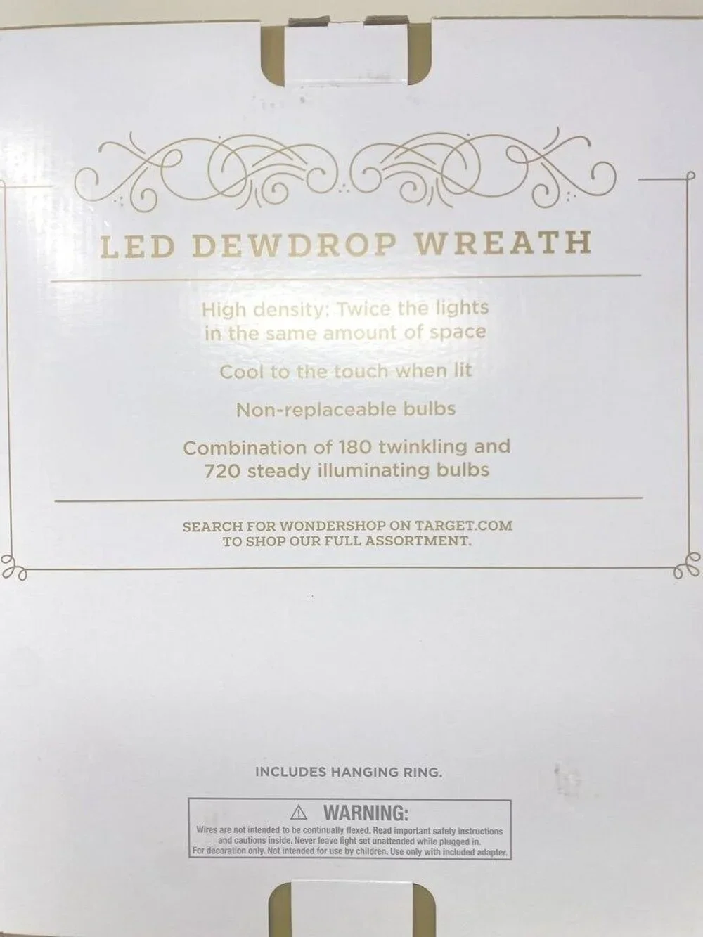Target Christmas Hanging Wreath Twinkling Dewdrop Lights Warm White Wondershop™
